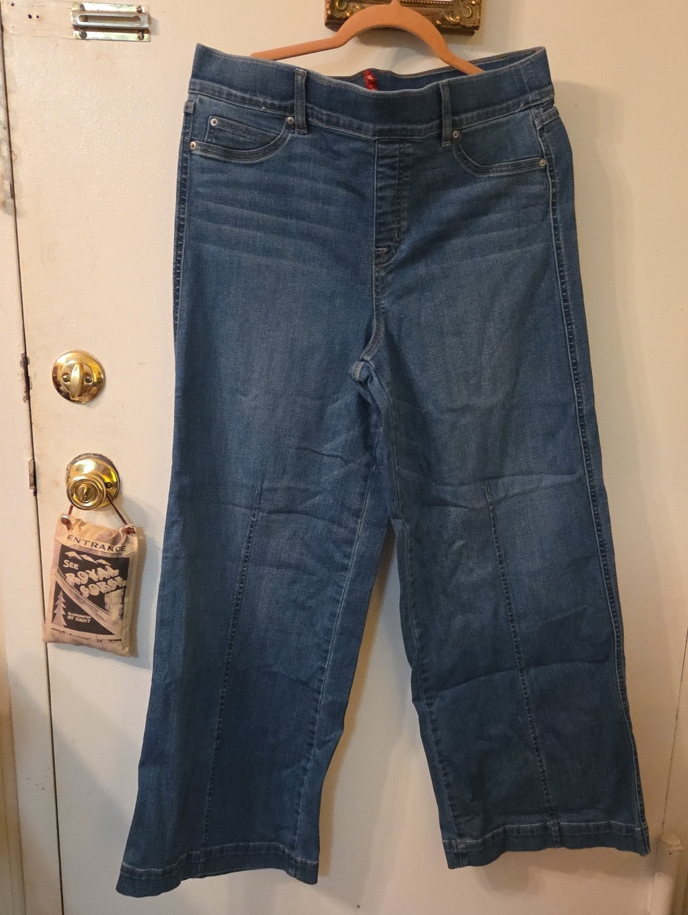 SPANX Wide-Leg Denim Jeans in Blue- XL